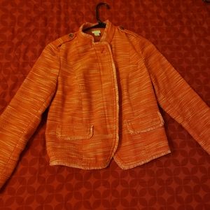 Coat/ blazer color orange long sleeve with zipper